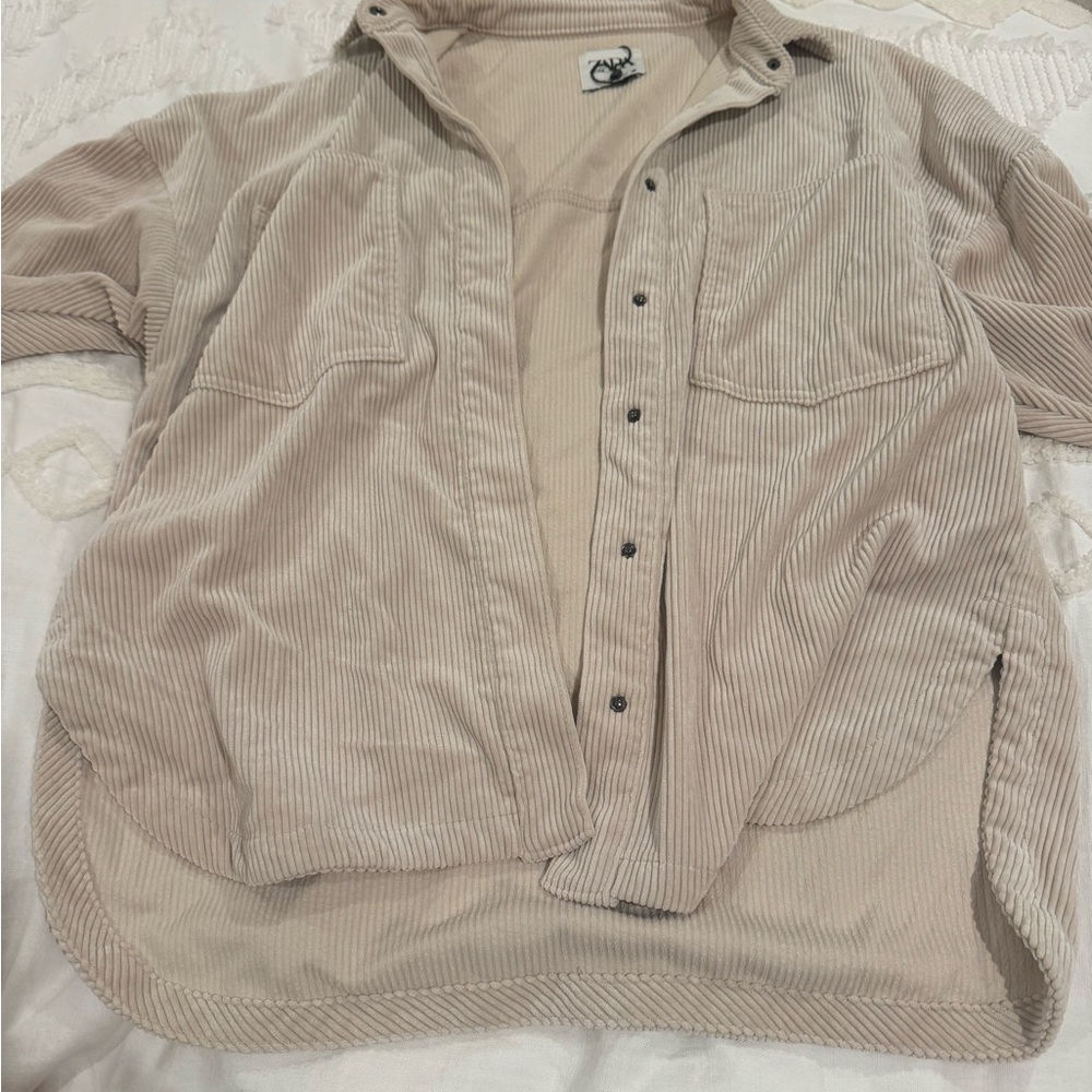 Zara Women’s Beige Ribbed Jacket
